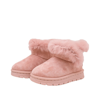 Dječje zimske čizme za snijeg, nubuk gornji dio, fleece unutrašnjost, vodootporne, unisex, za djecu od 1 do 3 godine, jednostavan dizajn