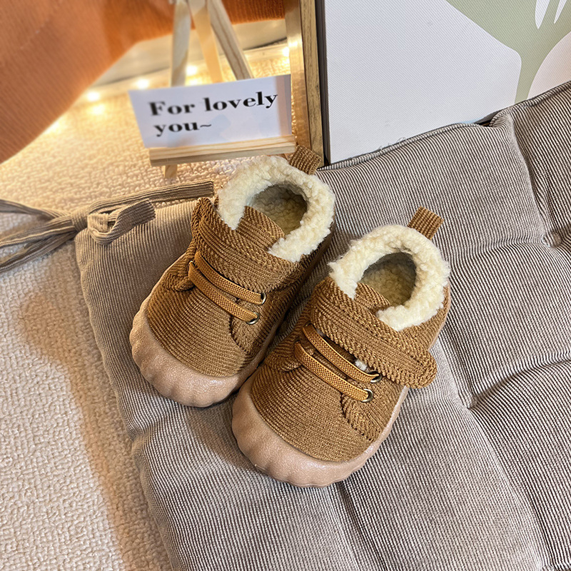 Pantofi de iarnă pentru copii 1–3 ani, unisex, cu Velcro, model cu buline