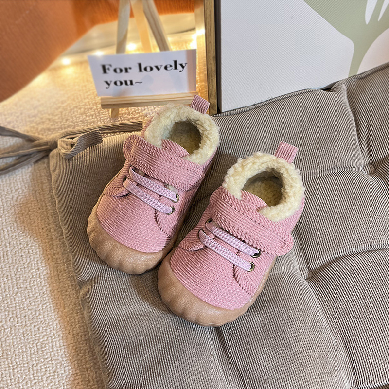 Pantofi de iarnă pentru copii 1–3 ani, unisex, cu Velcro, model cu buline