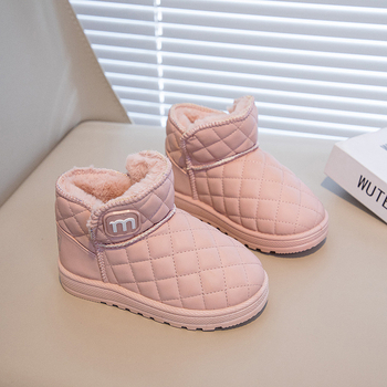 Uniszex gyerek téli bokacipő – szintetikus bőr, meleg bélés, csúszásmentes talp, vízálló, 1–12 éveseknek