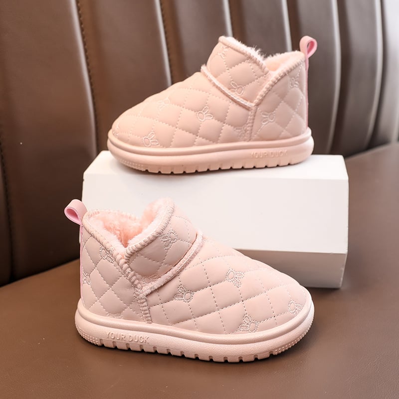 Ghete de gleznă pentru copii; material superior: blană integrată; sex: unisex; vârste: 1-12 ani; stil: minimalist