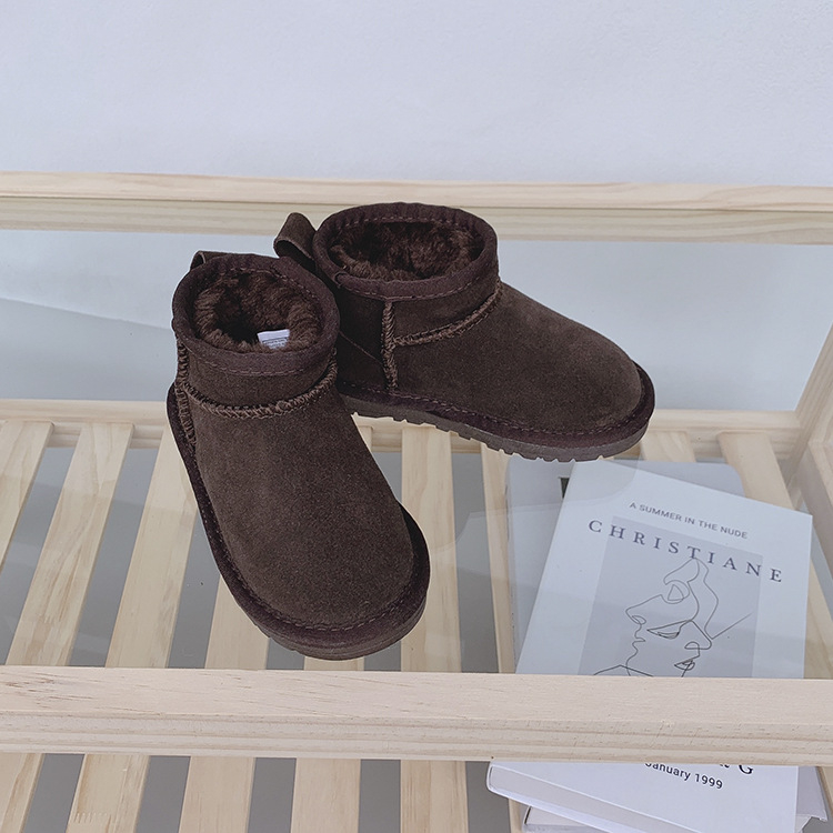Unisex čizme za snijeg do gležnja, korejskog stila, s fleecem, za uzrast 1–16 godina