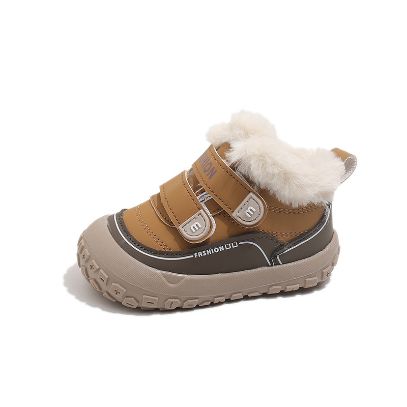 Zimske cipele za bebe i malu djecu, visoke čizme s plišnom podstavom, tople snježne čizme, unisex, s Velcro kopčom