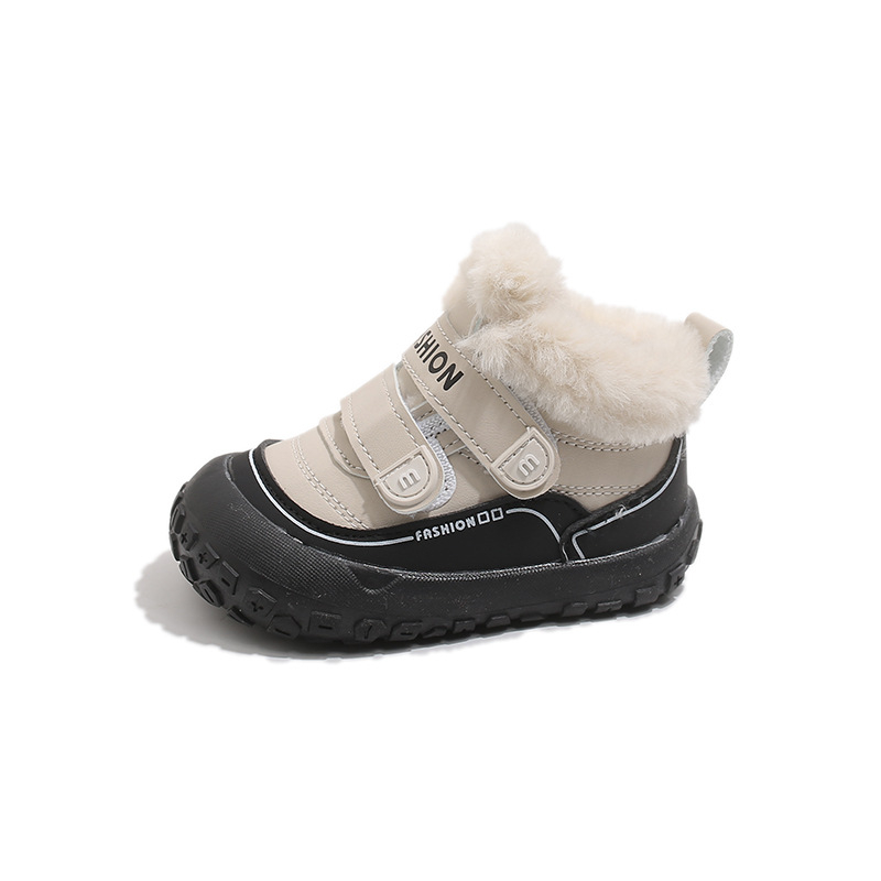 Zimske cipele za bebe i malu djecu, visoke čizme s plišnom podstavom, tople snježne čizme, unisex, s Velcro kopčom