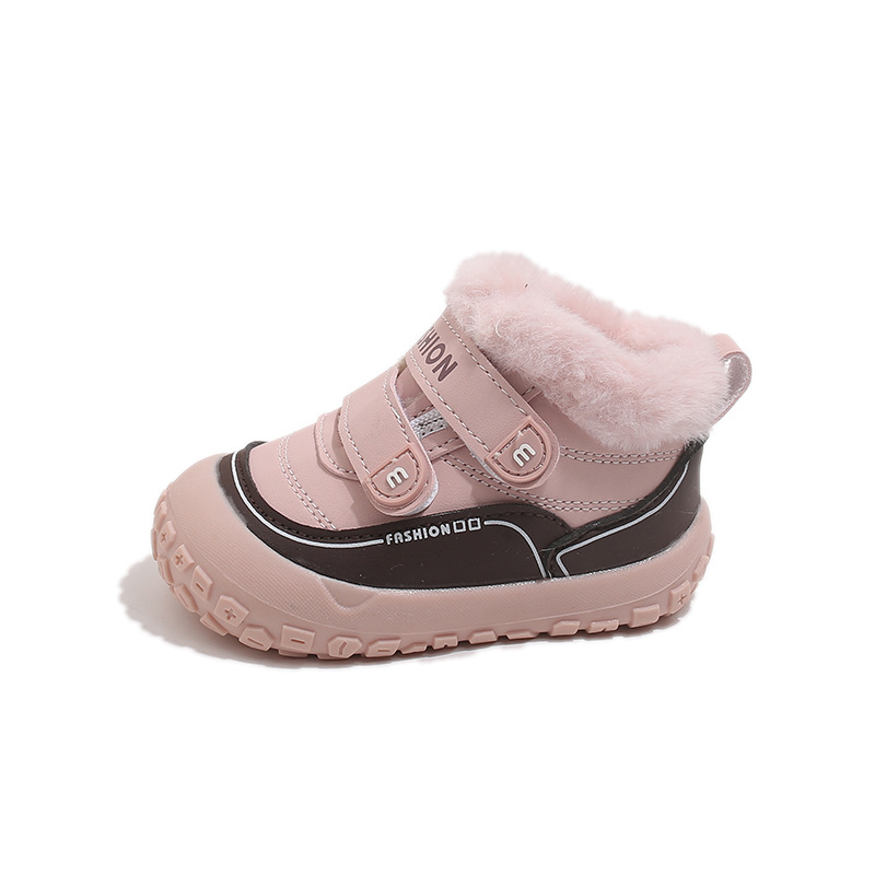 Zimske cipele za bebe i malu djecu, visoke čizme s plišnom podstavom, tople snježne čizme, unisex, s Velcro kopčom