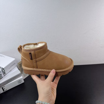 Ghete de zăpadă pentru copii, căptușite cu blană, talpă joasă, Material superior: Super migration skin, Unisex