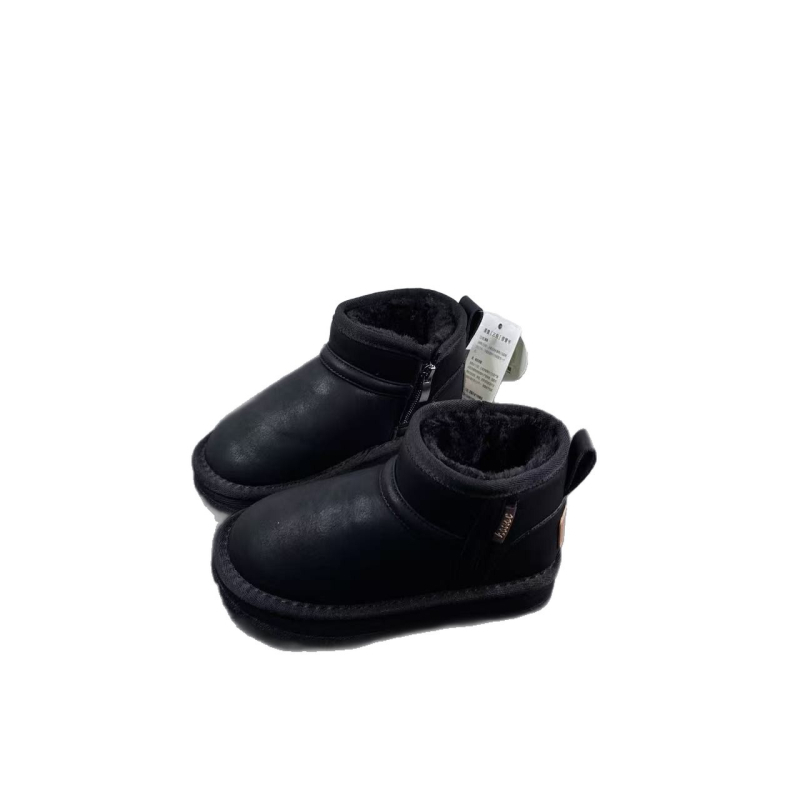 Ghete de zăpadă pentru copii, căptușite cu blană, talpă joasă, Material superior: Super migration skin, Unisex