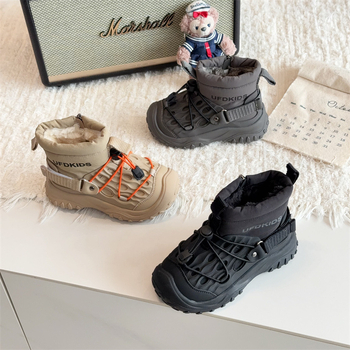 Dječje zimske čizme s fleece podstavom, unisex; gornji dio: superfiber, potplata: guma, bočni zatvarač