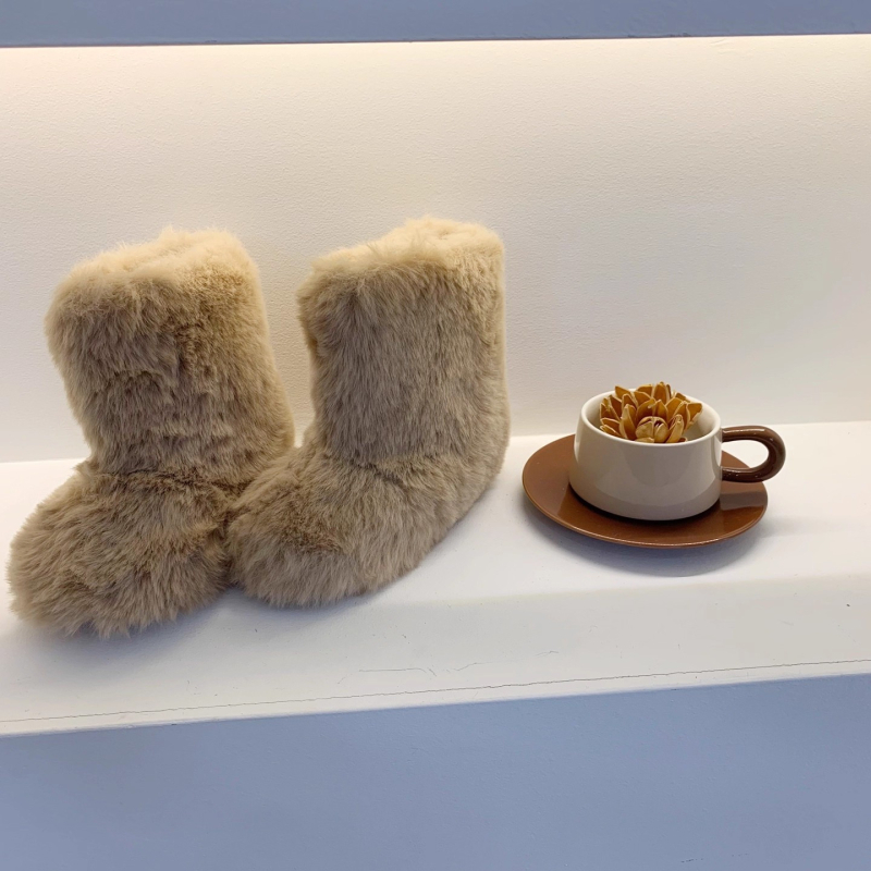 Dječje gležnjače za djevojčice s pahuljastim gornjim dijelom i fleeceom, korejska verzija, za dob 1–12 godina