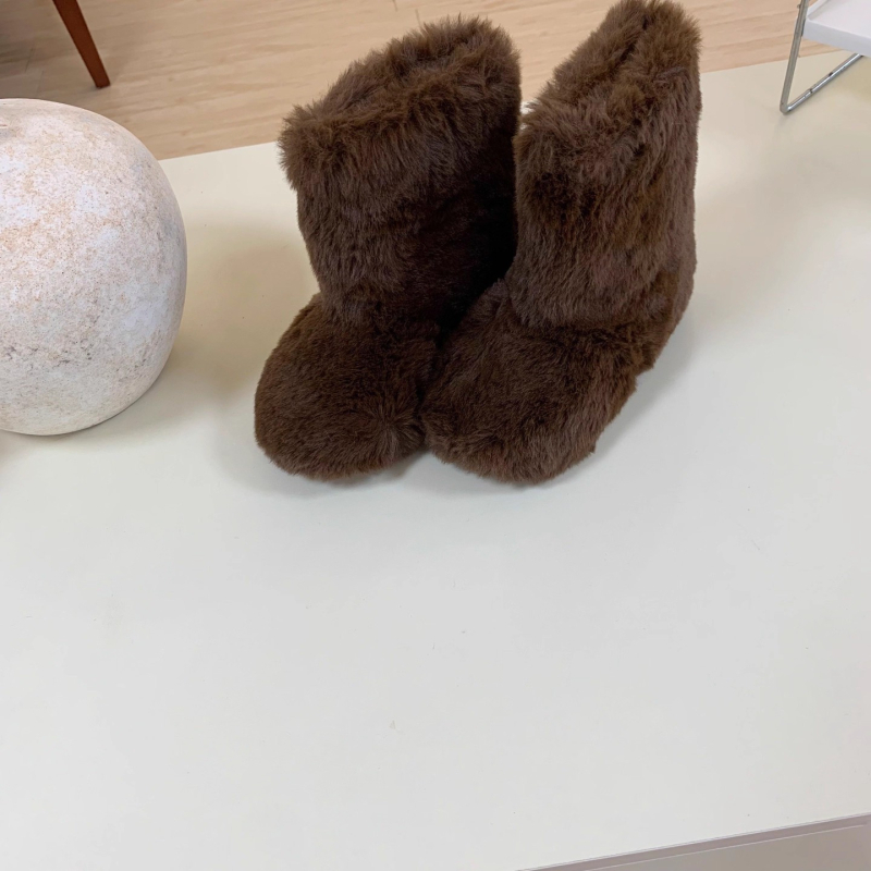 Dječje gležnjače za djevojčice s pahuljastim gornjim dijelom i fleeceom, korejska verzija, za dob 1–12 godina