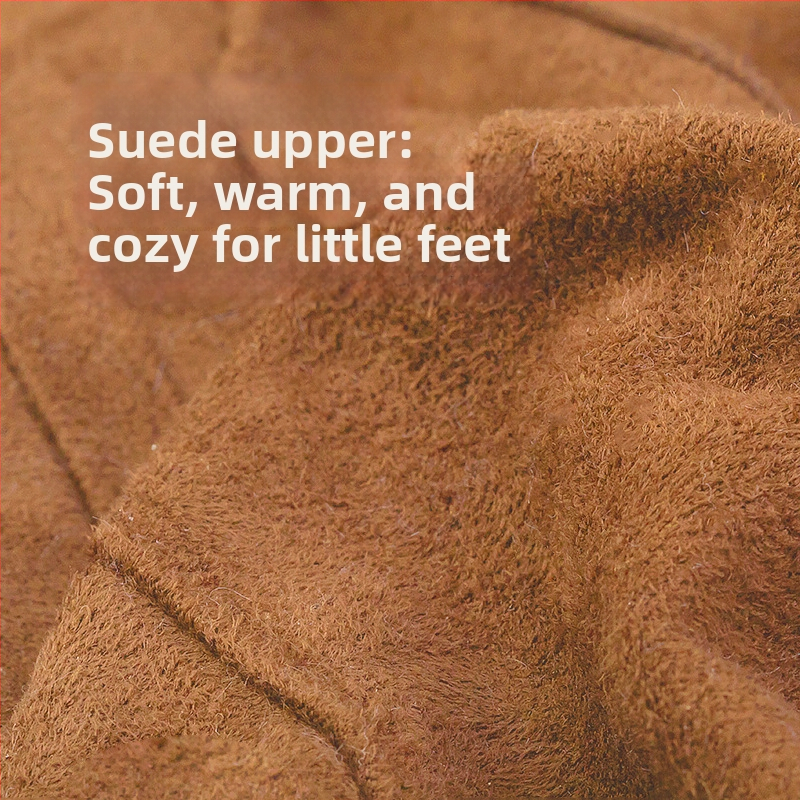 Happy Mary detské snehové čižmy – semišové vrchné, podrážka z TPR, unisex zimné čižmy pre deti 4–16 rokov