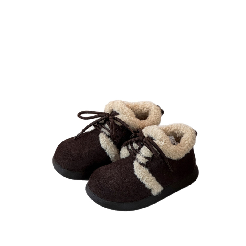 Dječje cipele: gornji dio od velura kravlje kože, podstava fleece, đon od gume, zatvarač Velcro, korejski stil, niska potpetica