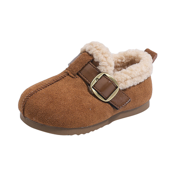 Zimske dječje cipele u Birkenstock stilu, s plišanom unutrašnjošću, unisex, Velcro, mekana potplata, toplo