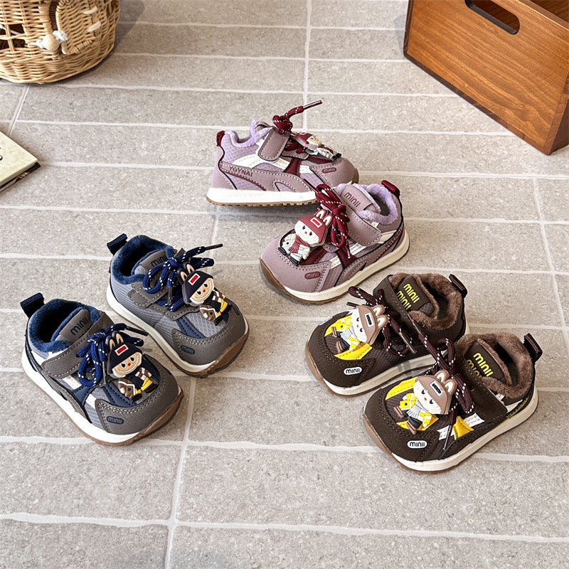 Nova dječja obuća s Velcro zatvaračem za jesen i zimu, unisex, topla pamučna podstava