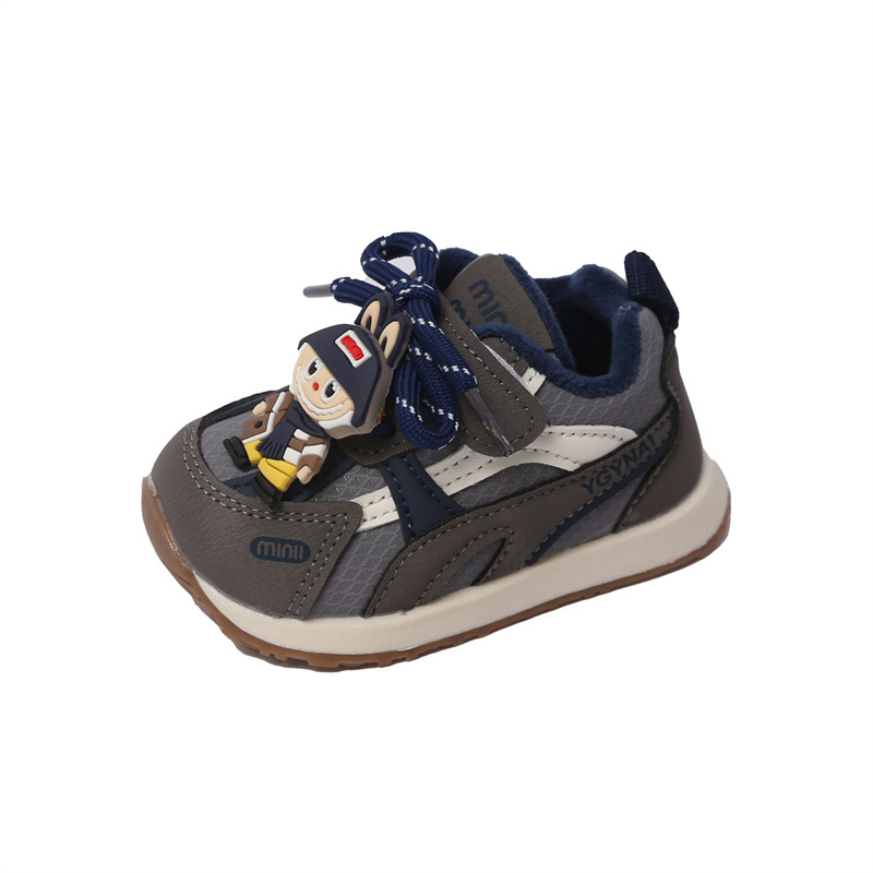 Nova dječja obuća s Velcro zatvaračem za jesen i zimu, unisex, topla pamučna podstava