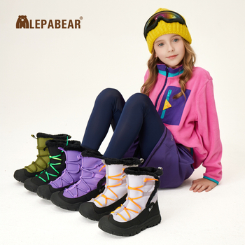 Dječje zimske čizme do gležnja, vodootporne, gornji dio od Super Fiber, gumeni potplat, unisex, Lepabear, zimski outdoor model