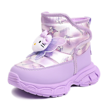 Botosei de copii până la gleznă, partea superioară din piele microfibră și talpă din cauciuc, pentru vârstele 4–12 ani, sezon iarnă-toamnă, Winter 2025