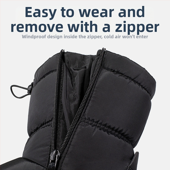 Vaikiški žieminiai bateliai iki kulkšnies su pūkine viduje, storesnė šilumos izoliacija, 7–16 metų amžius, šoninis užtrauktukas, neslidus ir atsparus vandeniui padas