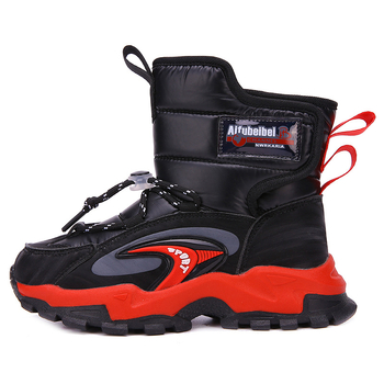 Bokacsizma fiúknak szintetikus bőrből, sportos stílus, korosztály 1–16 év (Felső anyag: Szintetikus bőr; Stílus: Mozgás; Korosztály: 1–16; Nem: Fiúk)