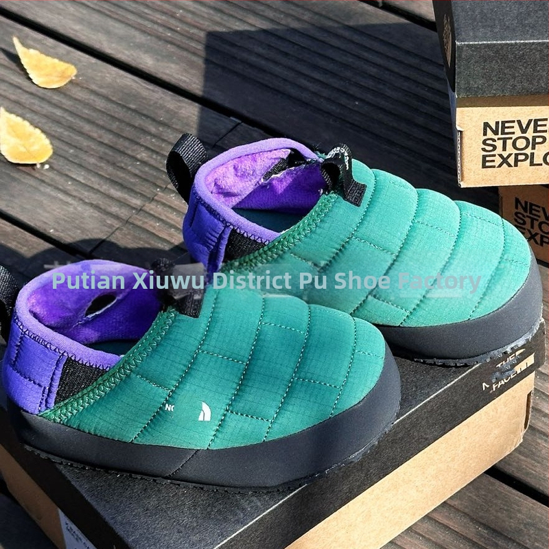 Zimné unisex slip-on topánky s teplou bavlnenou podšívkou, horná časť z velúru, protišmyková PVC podrážka, kórejský štýl, nízky podpätok