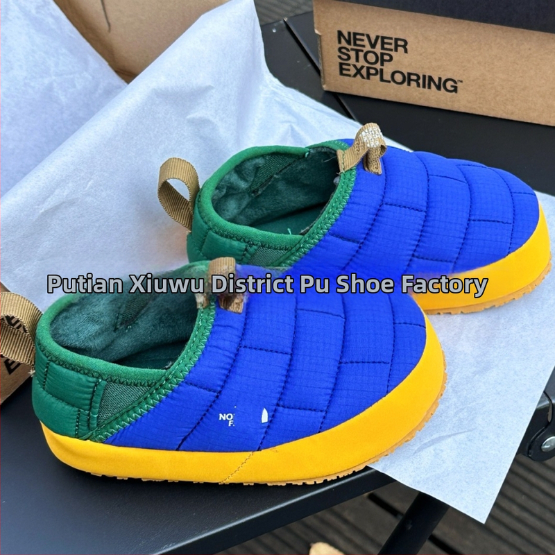 Zimné unisex slip-on topánky s teplou bavlnenou podšívkou, horná časť z velúru, protišmyková PVC podrážka, kórejský štýl, nízky podpätok