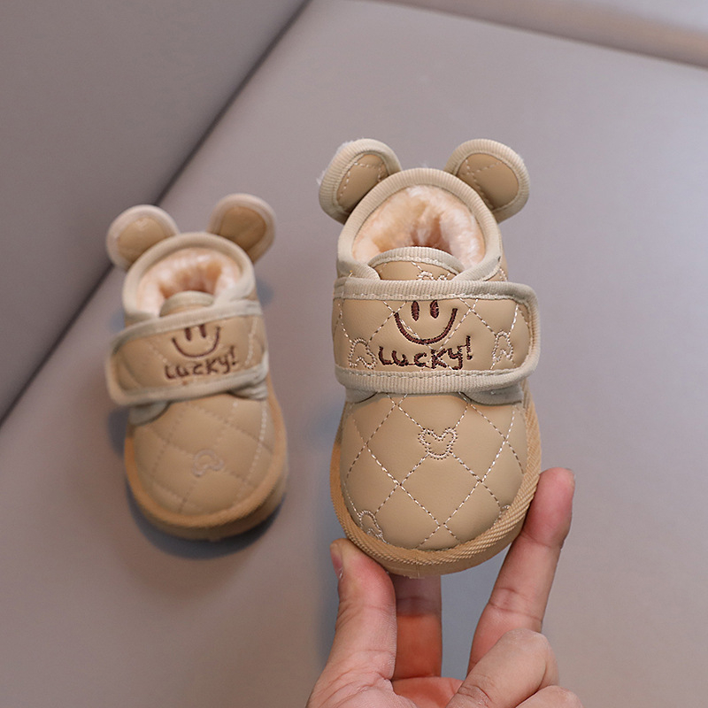 Baba téli bakancs fleece béléssel, Velcro-zárás, gumírozott talp, vízálló