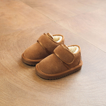 Unisex gyerek bokacsizma télre, felső Velúr bőr, PVC talp