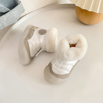 Téli bokacsizma babáknak - műbőr felsőrész, fleece bélés, 1–3 évesek, casual stílus