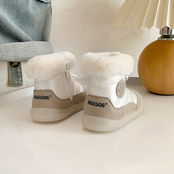 Téli bokacsizma babáknak - műbőr felsőrész, fleece bélés, 1–3 évesek, casual stílus