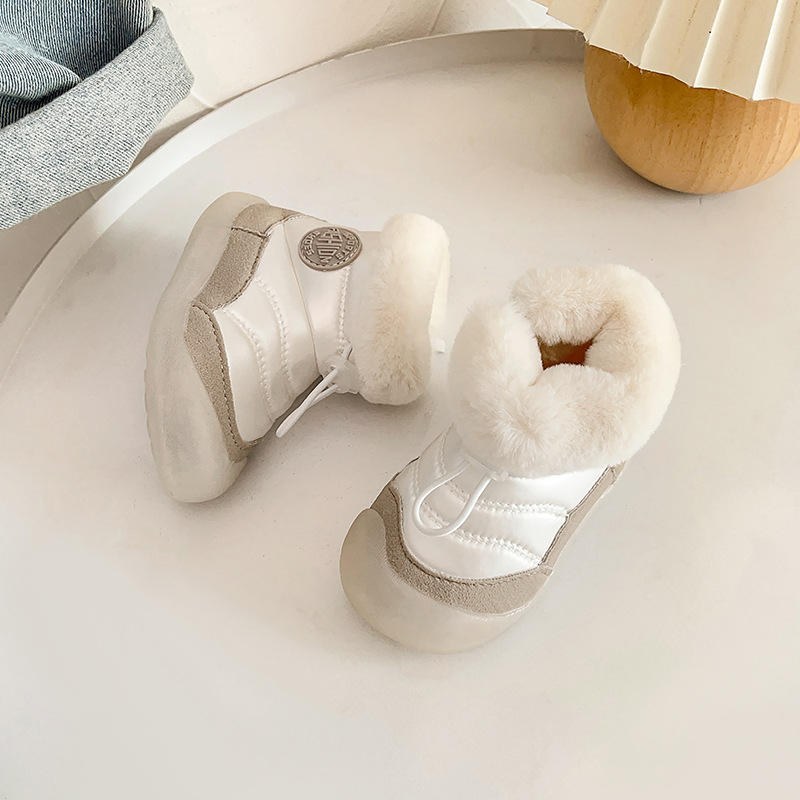 Téli bokacsizma babáknak - műbőr felsőrész, fleece bélés, 1–3 évesek, casual stílus