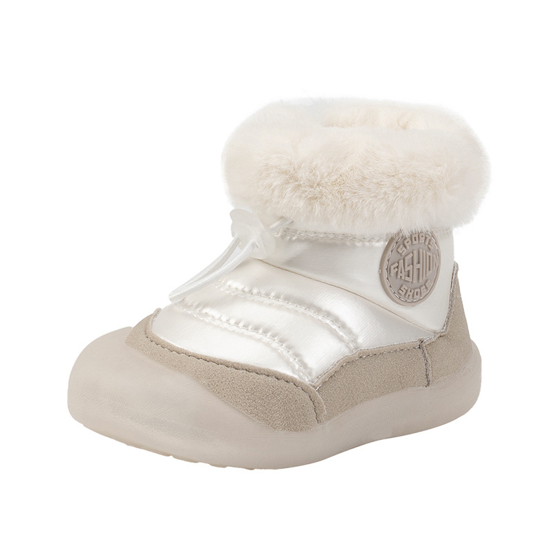 Téli bokacsizma babáknak - műbőr felsőrész, fleece bélés, 1–3 évesek, casual stílus