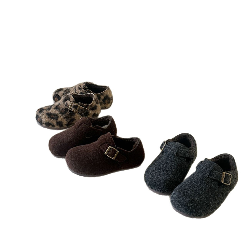 Dječje Birkenstock cipele s debelim potplatom i plišanim unutarnjim slojem za zimu