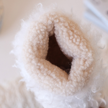 Gyerekek plüss téli bakancsok, uniszex, gumitalppal, egyszínű mintázat, átlagos vastagság, slip-on stílus, 4–12 éveseknek, ősz 2025