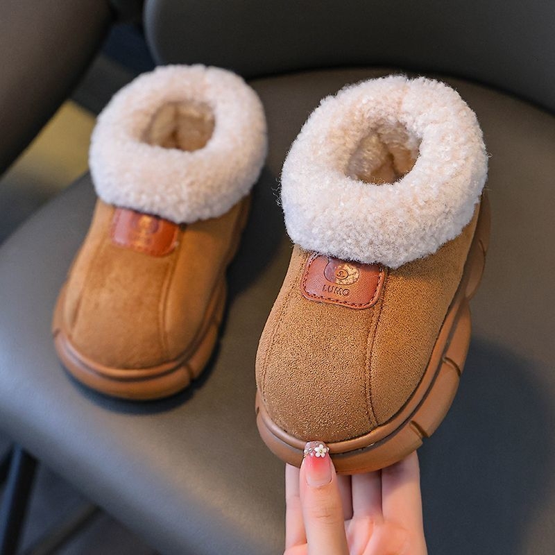 Dječje pamučne papuče za dom, slip-on, debeli EVA đon, unisex, casual unutarnja obuća, jesen 2025