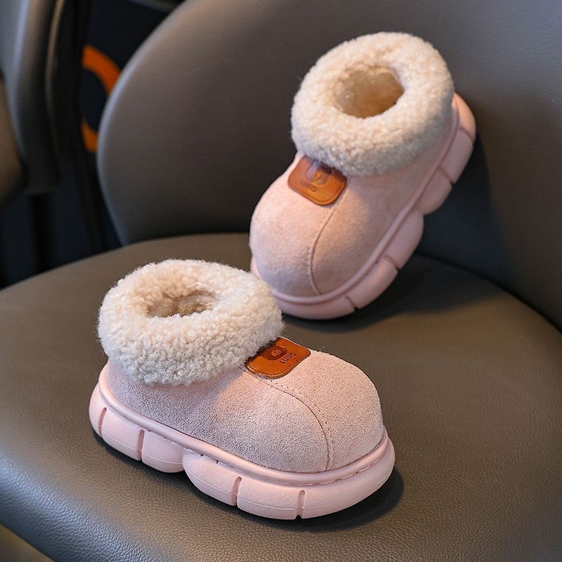 Dječje pamučne papuče za dom, slip-on, debeli EVA đon, unisex, casual unutarnja obuća, jesen 2025
