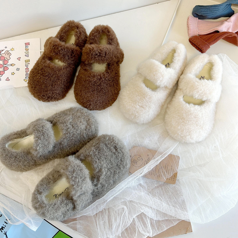 Dječje cipele od velura s fleece podstavom, Velcro zatvarač, gumeni potplat, za djevojčice, jesen 2024