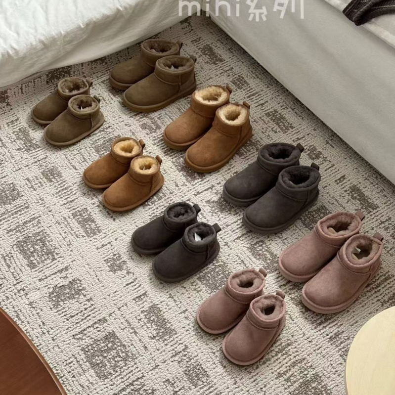Dječje čizme za snijeg s krznenom vršnom dijelu – Unisex, vodootporne, ležerni stil, 4–16 godina