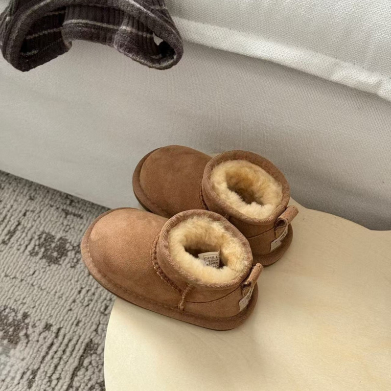 Dječje čizme za snijeg s krznenom vršnom dijelu – Unisex, vodootporne, ležerni stil, 4–16 godina
