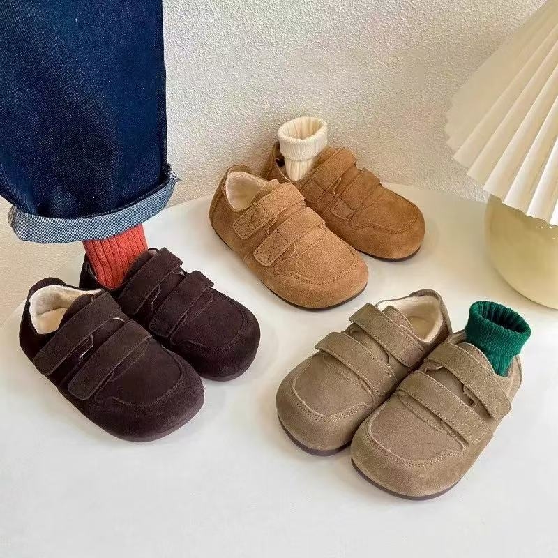 Dječje pamučne tenisice s flekso podstavom, debela gumena potplata, zatvaranje na Velcro, korejski stil