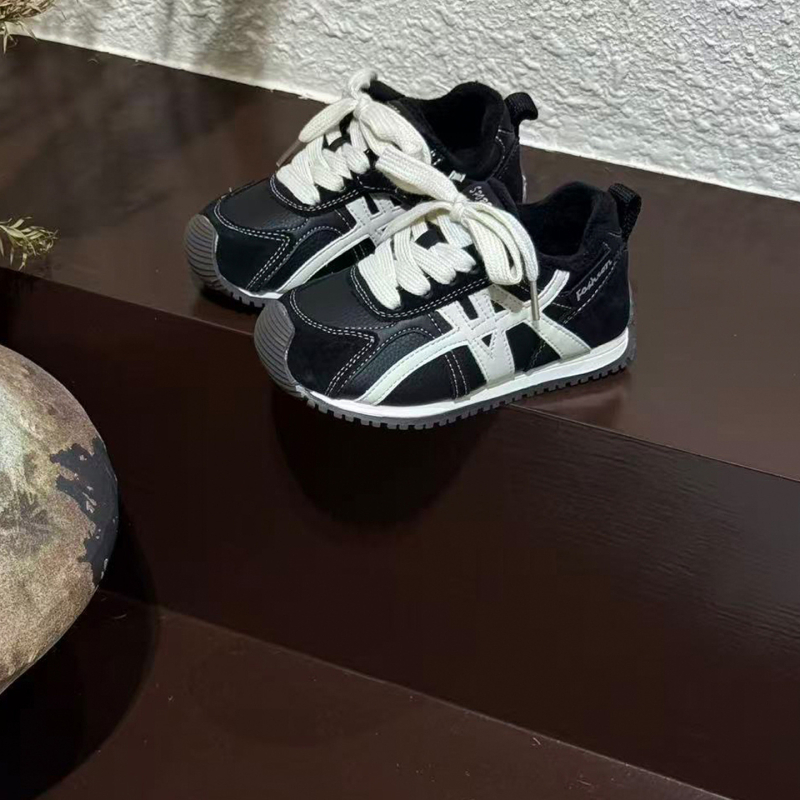 Dječje cipele za jesen-zimu 2025, mekana podstava, sportske i svakodnevne tenisice, Forrest Gump stil, pamučne tenisice s fleec podstavom