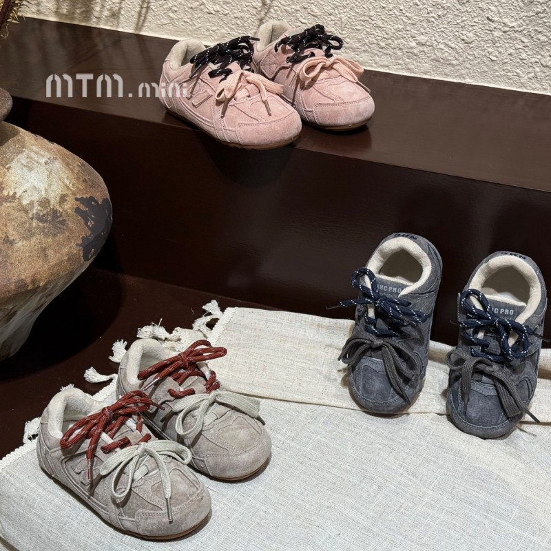 Dječje zimske pamučne tenisice, unisex, korejskog stila trening tenisice sa Velcro zatvaračem, topla fleece podstava