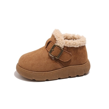 Lányoknak készült fleece-beléssel ellátott bokacipő, téli modell 2025, szintetikus bőr felsőrész, gumi talp, 1–6 éveseknek