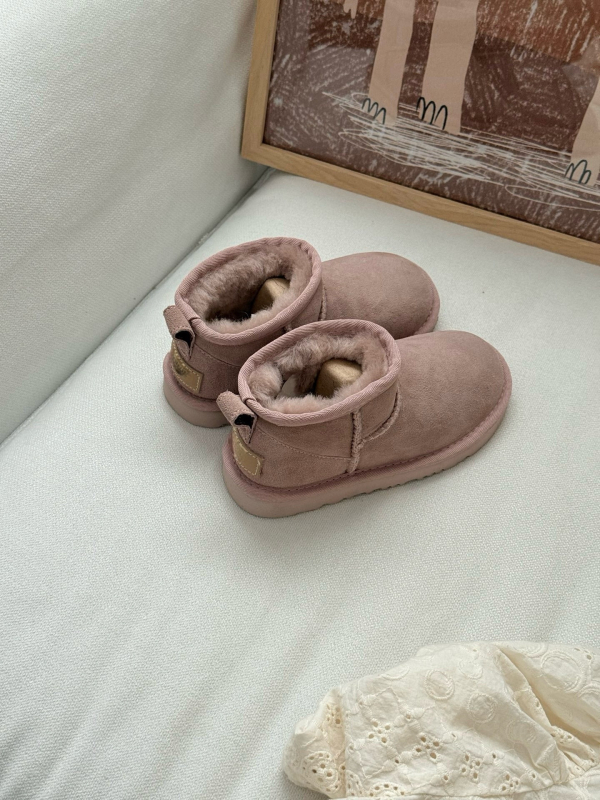 Gyerekeknek szóló bokacsizma, felső része szőrme integrált, EVA talp, uniszex, 4–12 évesek, téli 2025 kiadás