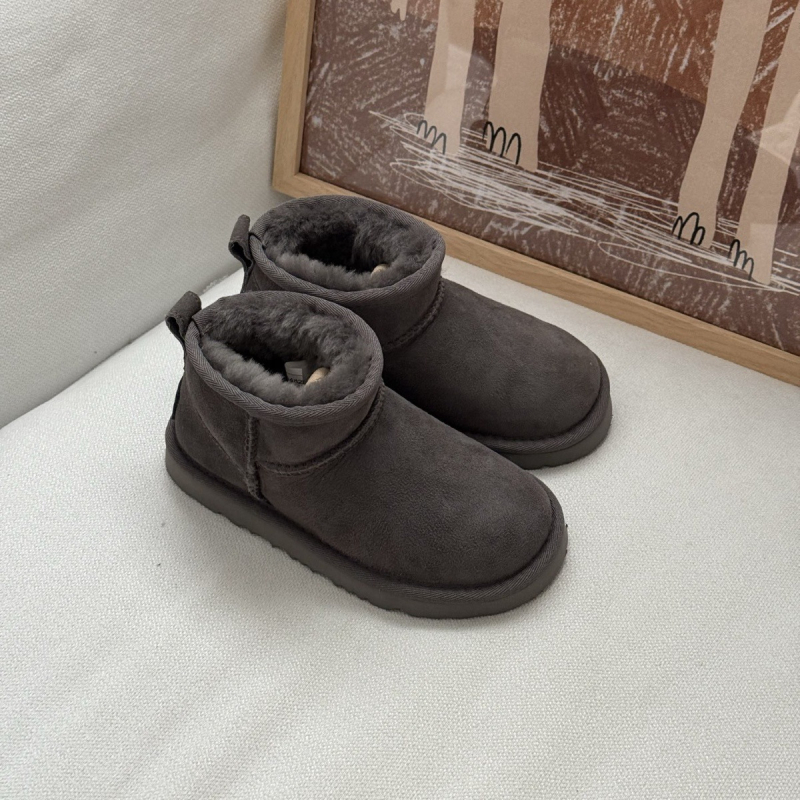 Gyerekeknek szóló bokacsizma, felső része szőrme integrált, EVA talp, uniszex, 4–12 évesek, téli 2025 kiadás