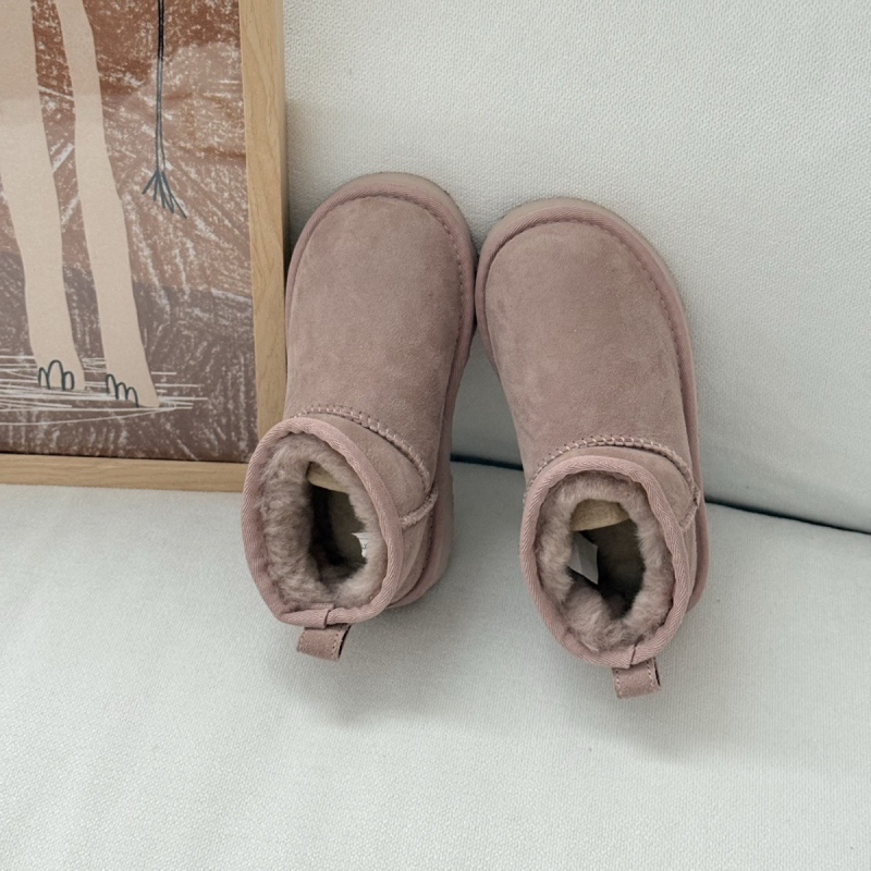 Gyerekeknek szóló bokacsizma, felső része szőrme integrált, EVA talp, uniszex, 4–12 évesek, téli 2025 kiadás