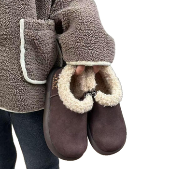 Dječje zimske čizme za snijeg s flis podstavom, gornji dio od nubuka (suede) i gumeni potplat