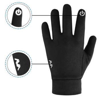 WESKOS Ziemas bērnu slēpošanas cimdi – neslīdoši, biezināti, ar pilniem pirkstiem, skārienjutīgi, poliesters