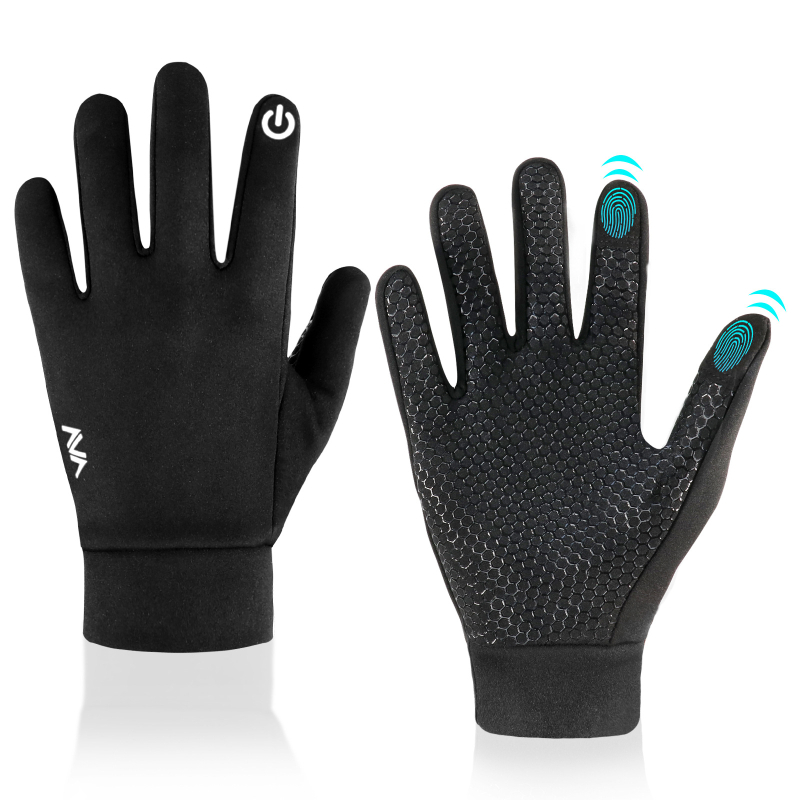 WESKOS Ziemas bērnu slēpošanas cimdi – neslīdoši, biezināti, ar pilniem pirkstiem, skārienjutīgi, poliesters