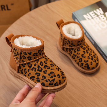 Dječje čizmice za snijeg s leopard printom, jednostavne za obuvanje, 2026 zima, novi model