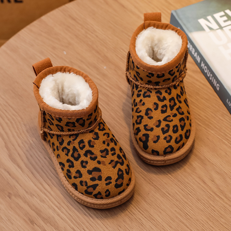 Dječje čizmice za snijeg s leopard printom, jednostavne za obuvanje, 2026 zima, novi model